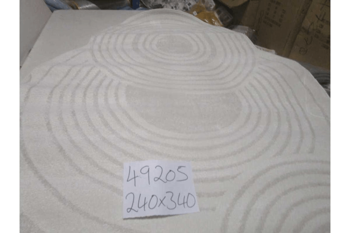 Carpet 240x340 Rio Soft Yarn Headset With Shrink Polyester 2,200 Grm / Sqm 224,000 Pnt/Sqm 12mm Pile Height Free Shape Hjo11 Kemik/Kemik