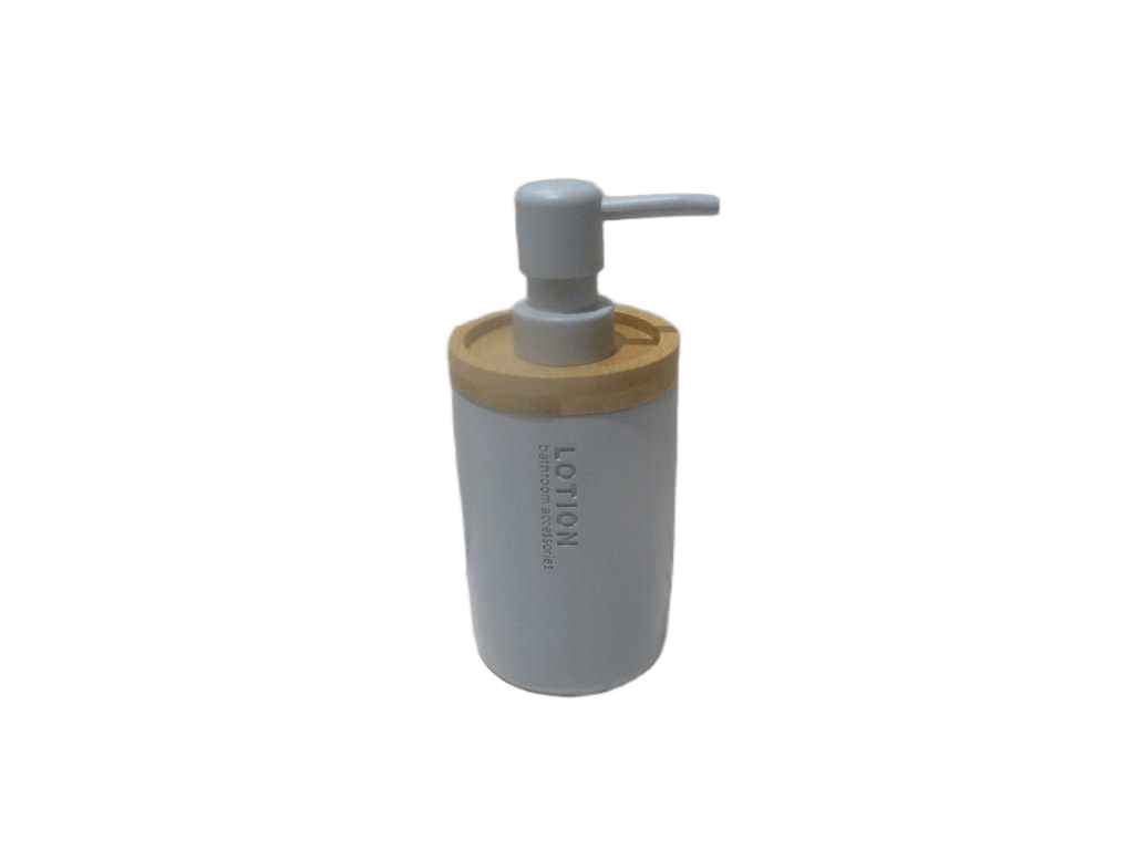 Dispenser Polyresin Soap 280 Ml - Blue Clair/Bambou