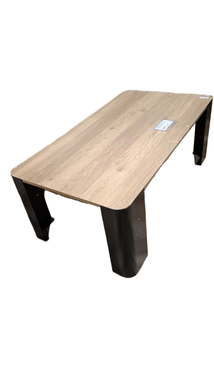 Coffee Table Melamine, Iron Frame Iron Black/ Wood Oak 110*60.4*40