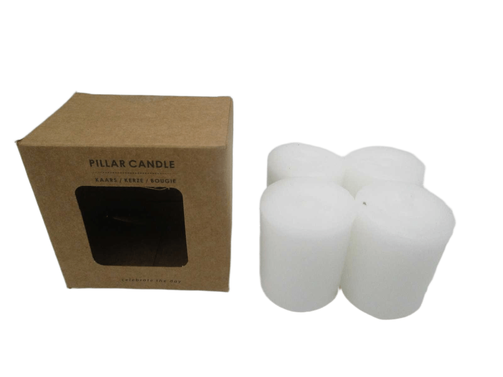 Candle 6cm Set Of 4 White