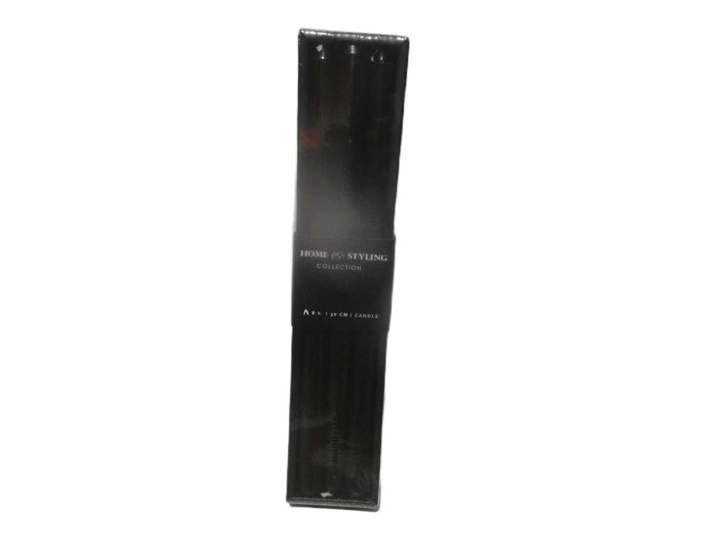 Candle Set 30cm 6ass Black