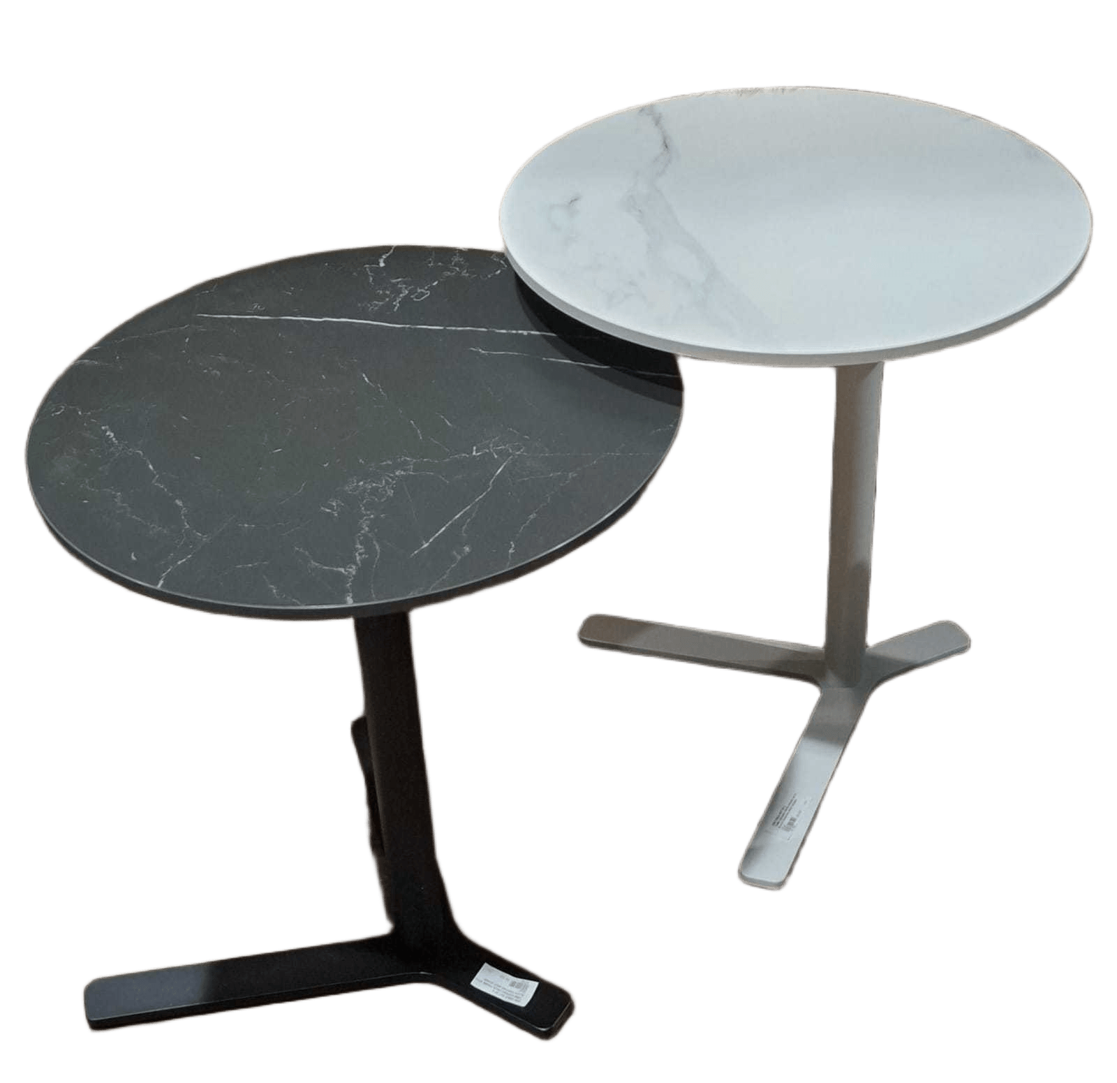 End Table Set Of 2 12mm Ceramic+iron Frame With Black Painting