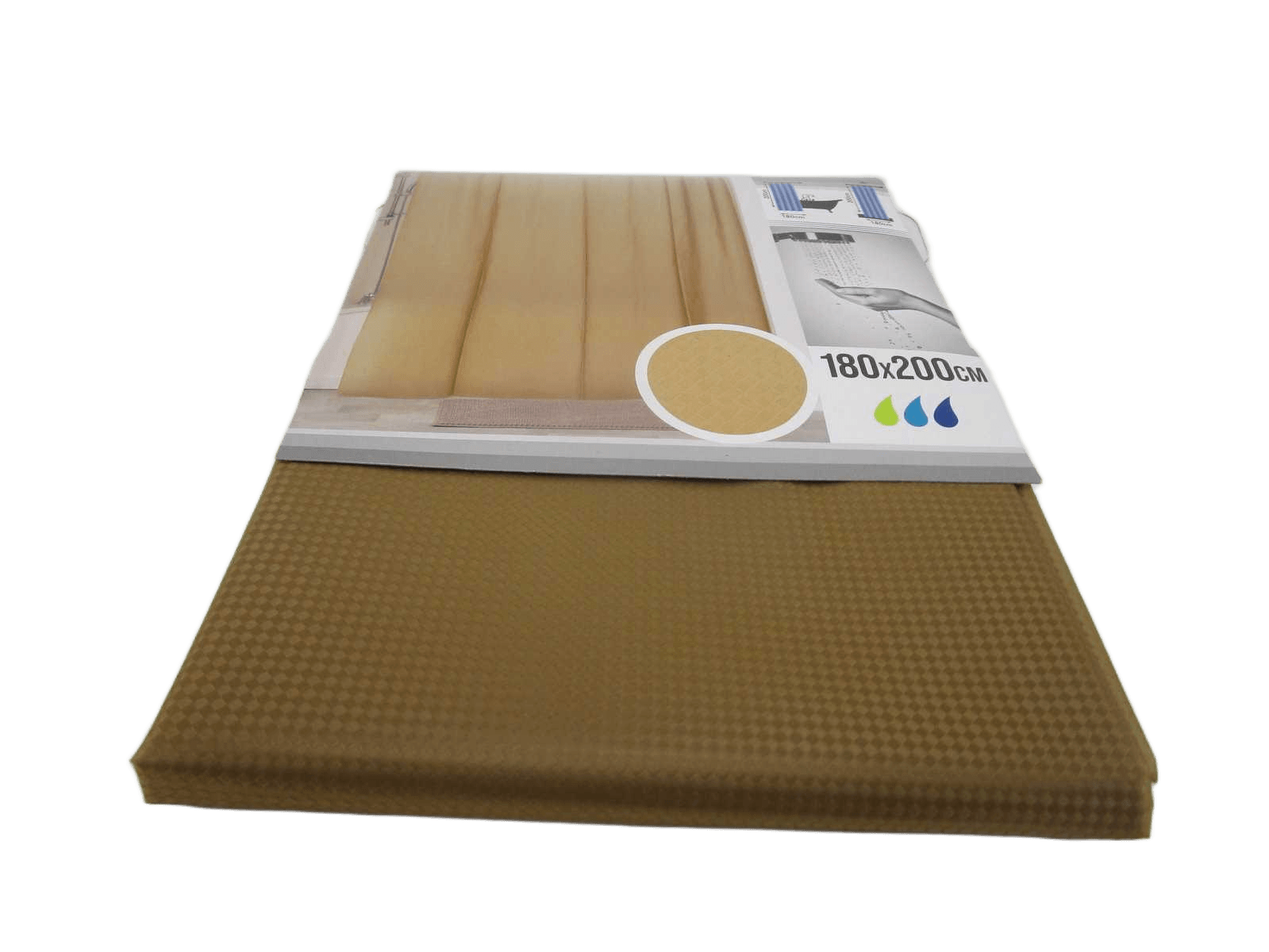 Shower Curtain Laser Eva 180x200 Cm - Beige