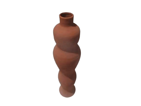 Vase Long Pottery Terracotta 20x20x82,2 Cm