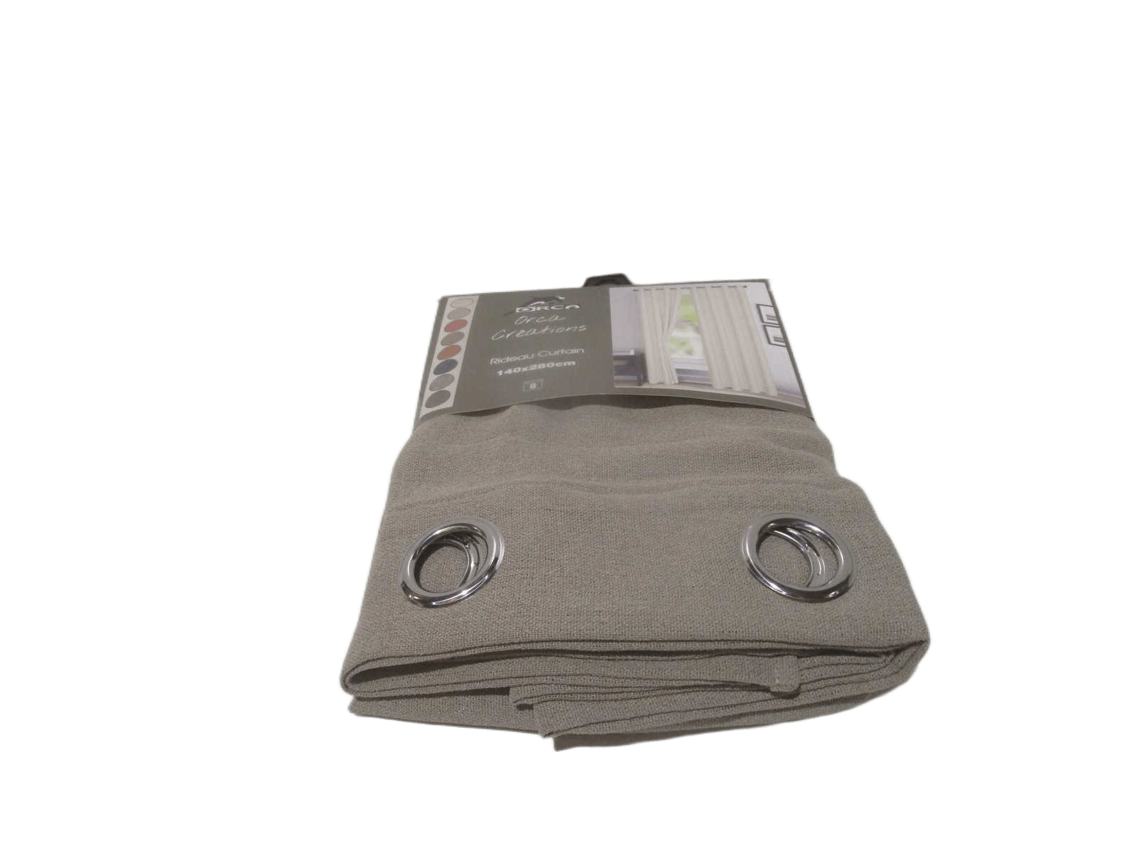Curtain 140x280 Cm 100% Polyester 8 Ring 200gsm With Packing Hanger