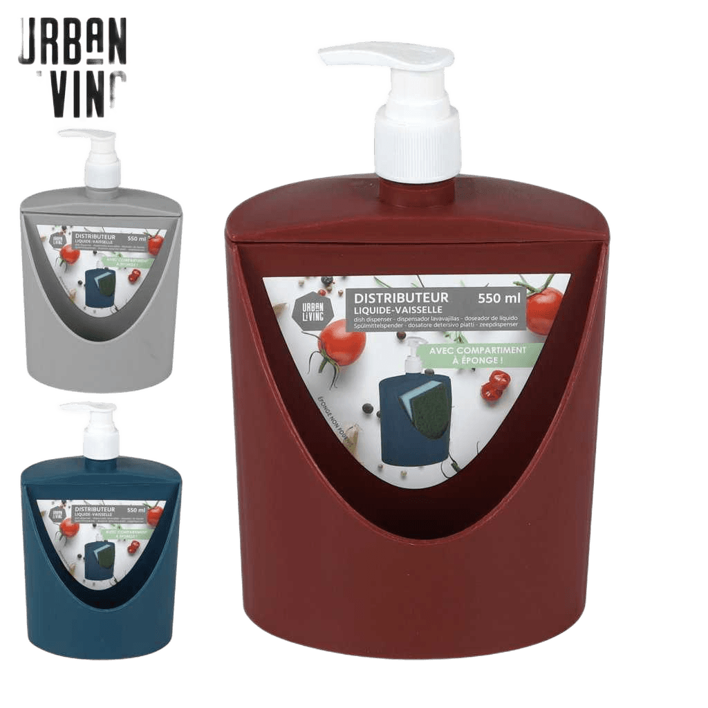 Soap Dispenser Sonoma With Mineral/Ruby Wine/Citadel Sponge Holder