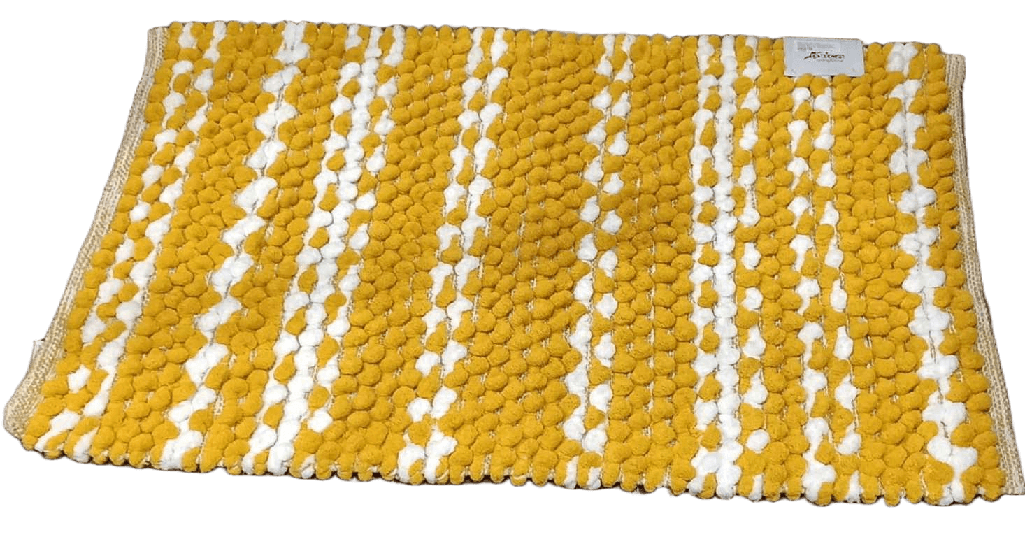 Bath Mat 1900 Gsm Microchenille Cotton Bouble With Spray Latex Baking And Woven