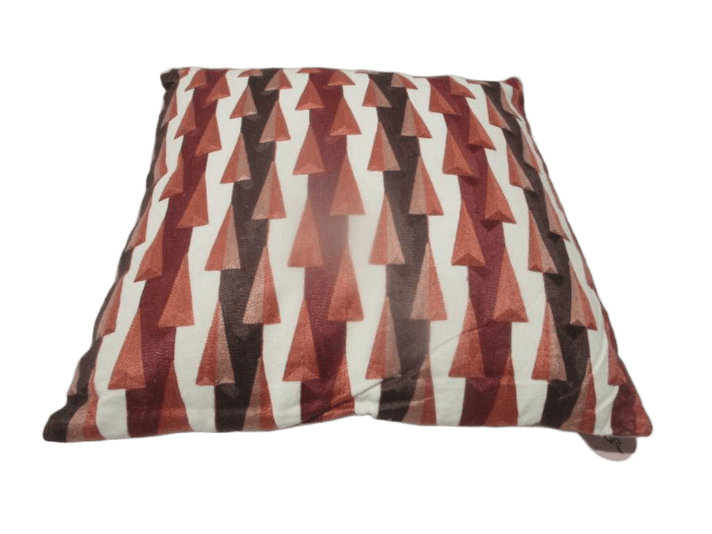 Cushion 100% Cotton With Machine Embrodery With Filling 470 Gr Vacuum Pack