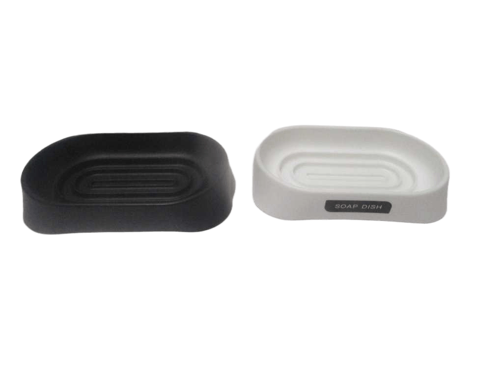 Soap Dish Black/White Ass 13x7.8x2.3