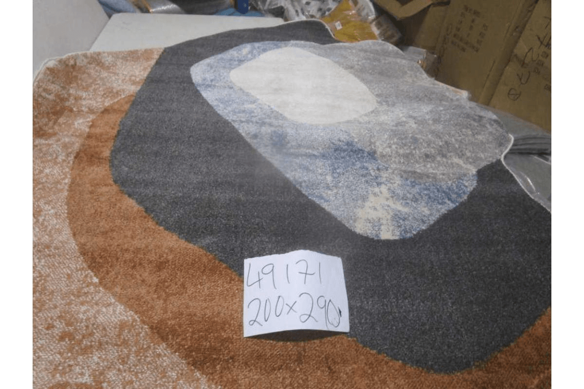 Carpet 200x290 Rio Soft Yarn Headset With Shrink Polyester 2,200 Grm / Sqm 224,000 Pnt/Sqm 12mm Pile Height Free Shape Hjk75 Orange/Cream