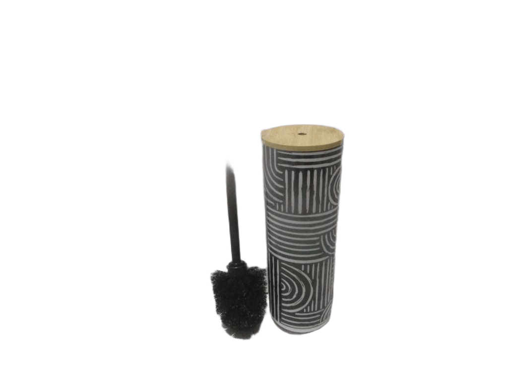 Brush Toilet Wc Ps Imprimee Avec Couvercle Bambou - Ethnic Vibes