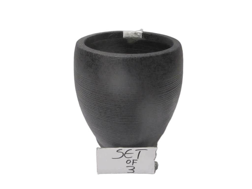 Pot Set Of 3 Magnesium Oxide Box Grey 44*48 33*37 25*29