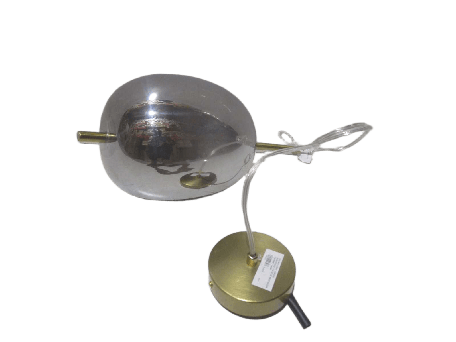 Ceiling Light Smoke Iron/Glass 14x14x36