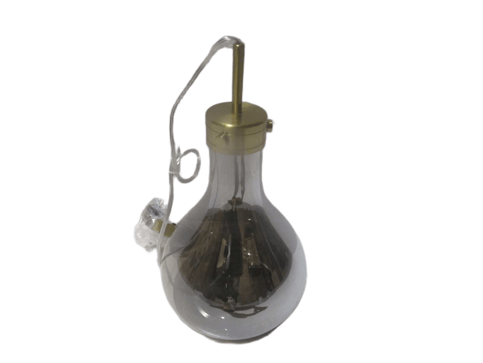 Ceiling Light Smoke Iron/Glass 14x14x36