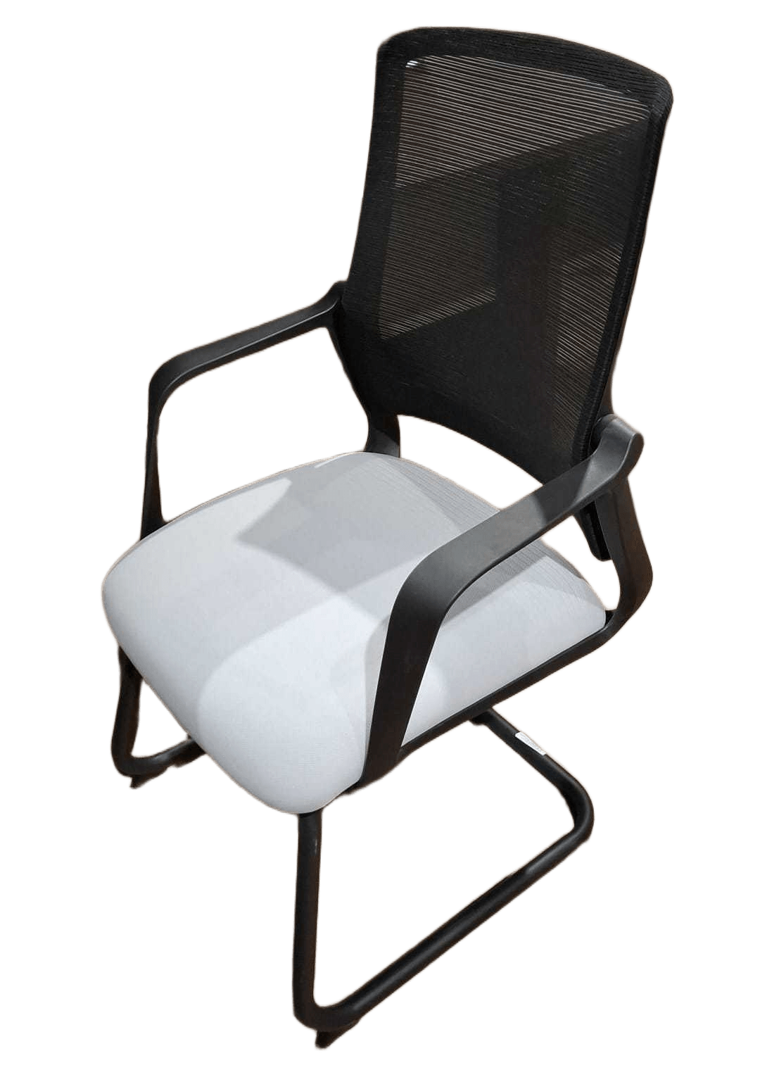 Visitor Chair, Mesh Nylon Arm, Iron Base Mesh Black, Seat Grey Ml-85 2cl=