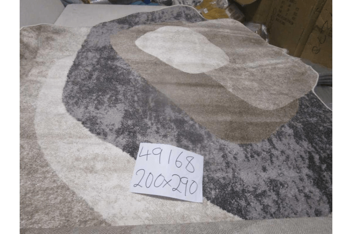 Carpet 200x290 Rio Soft Yarn Headset With Shrink Polyester 2,200 Grm / Sqm 224,000 Pnt/Sqm 12mm Pile Height Free Shape Hjb56 Mink/Cream