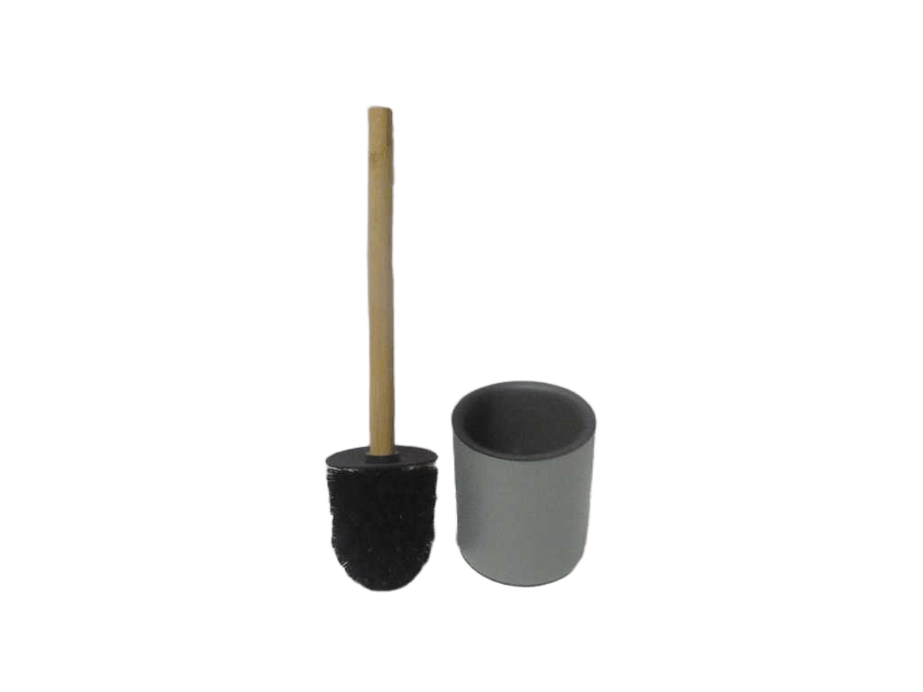 Brush Toilet Wc Metal Tige Bambou - Vert Eucalyptus