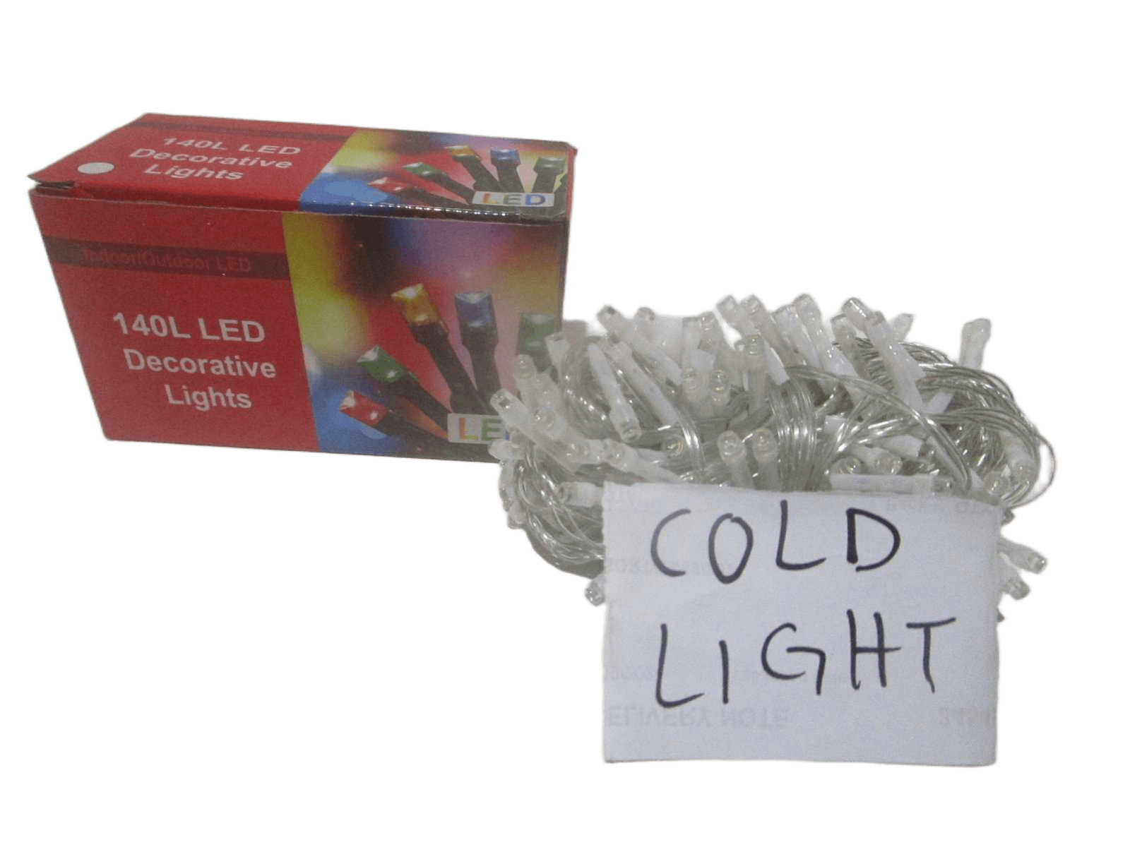 Led String Light, 140 Led, Distance 5cm Steady Light, 220v, 8.4w Transparent Wire Color Box Transparent Wire; 6000k Cold Light 700cm