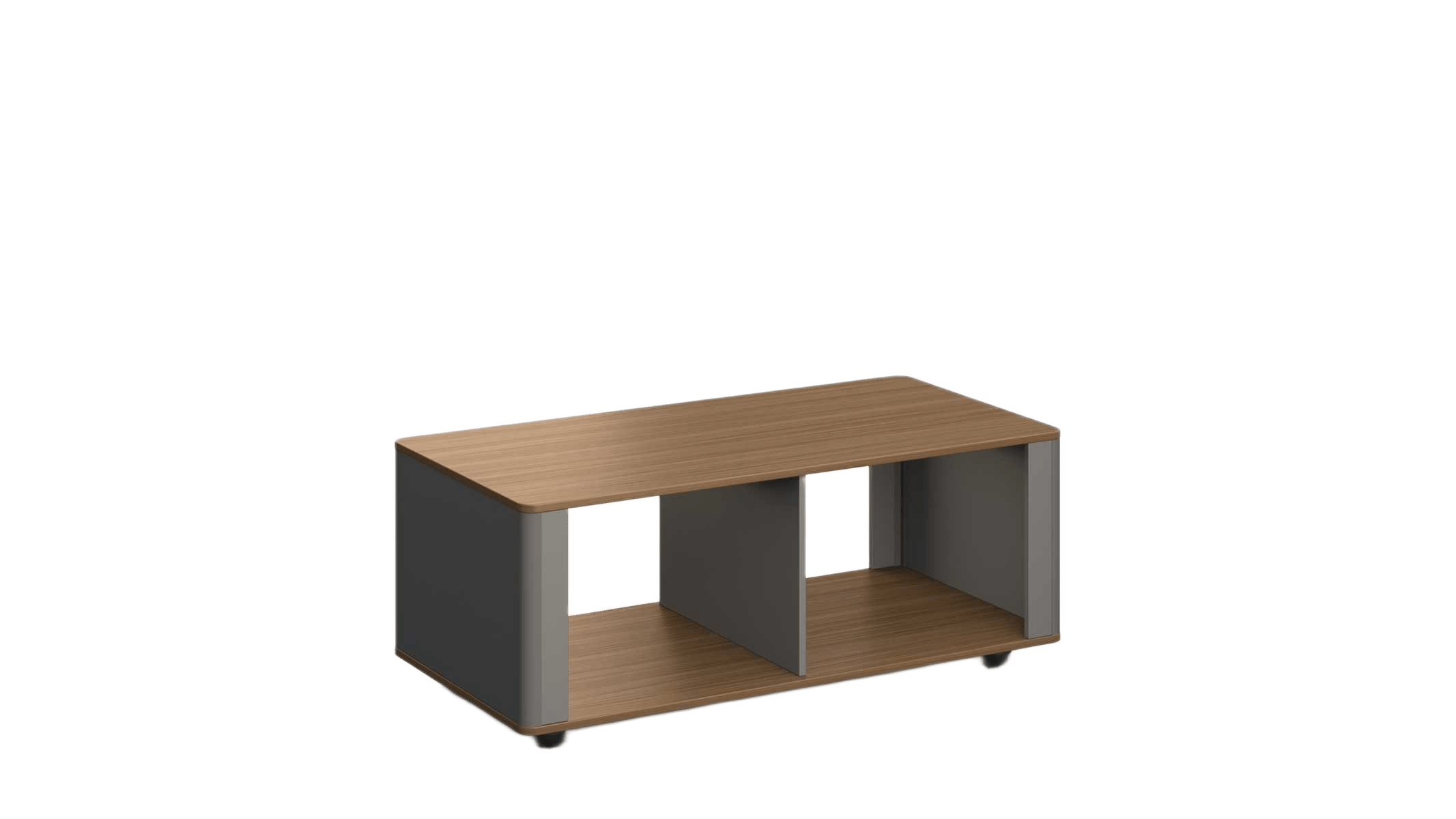 Coffee Table Da26 Usa Walnut + Db-29 Meteorite Gray Melamine 1200*600*450