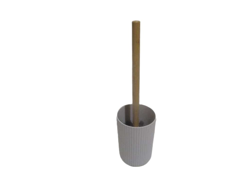 Toilet Brush, Pp+bamboo 185g Light Grey Dia 9.5*34