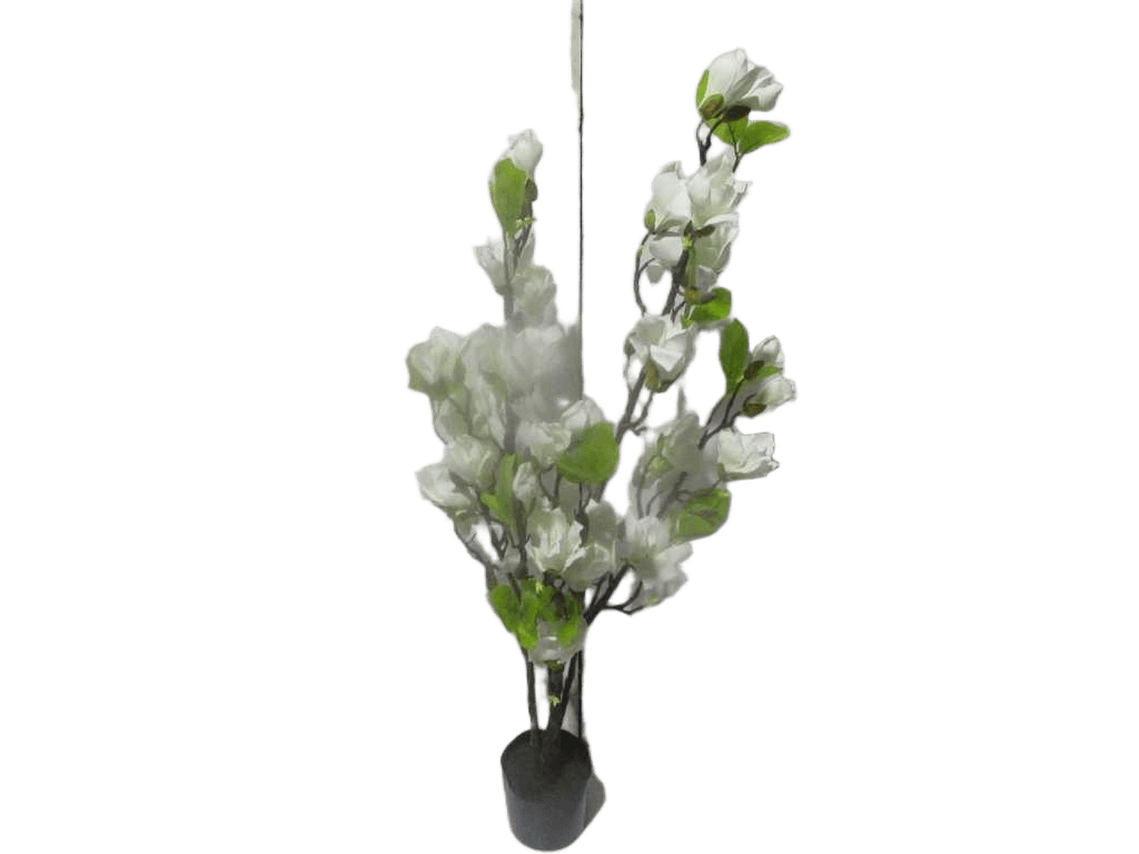 Artificial Tree,white Majnolia, 32 Flower, Plastic, Pu Stem 105cm 105cm
