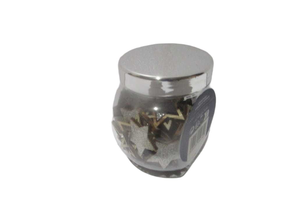 Table Acc Wood Silver Glitter