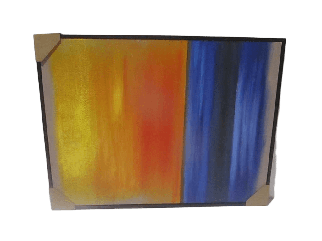 Painting Hand-Made , Ps Frame, Wood-Effect Back: Wood 60*80