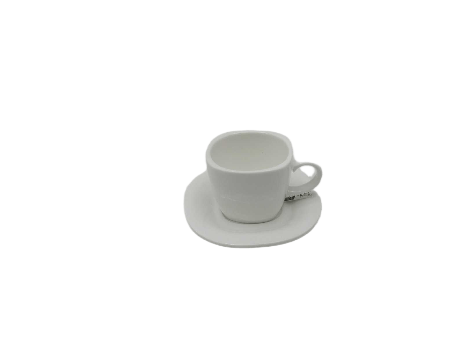 Coffee Cup 180ml With Plate 4.25x2.5/5.25x0.71"