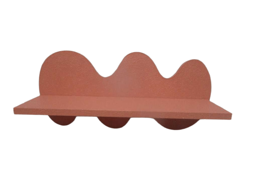 Shelf Mdf Painted 12 Tickness Coraille Pink Matt Stone Finishing 40x12x17,5