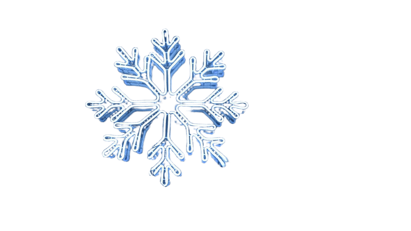 Christmas Snowflake With 8 Rips Dia:60cm Aluminum Frame Warm White/ White 2 Color Led, Neon Light, With 5m Power Cable, With Remote Controller