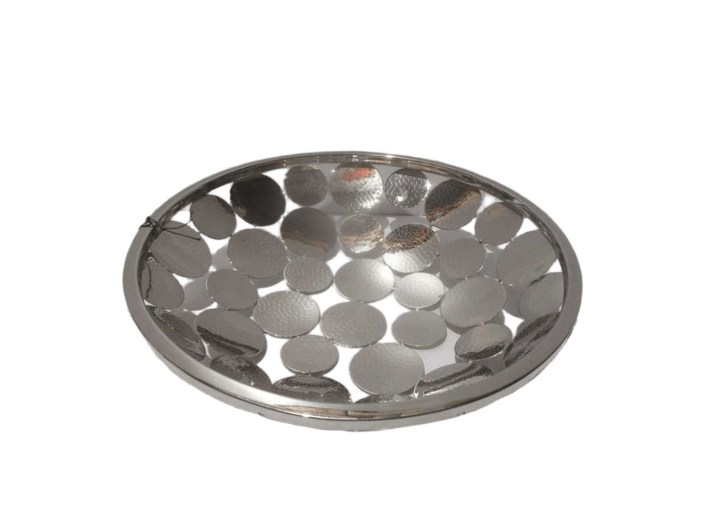 Fruit Basket Big Round Staintless Steel Nickel Plating