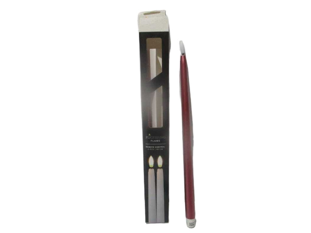 Candle Dinner S2 38cm Xmas Red