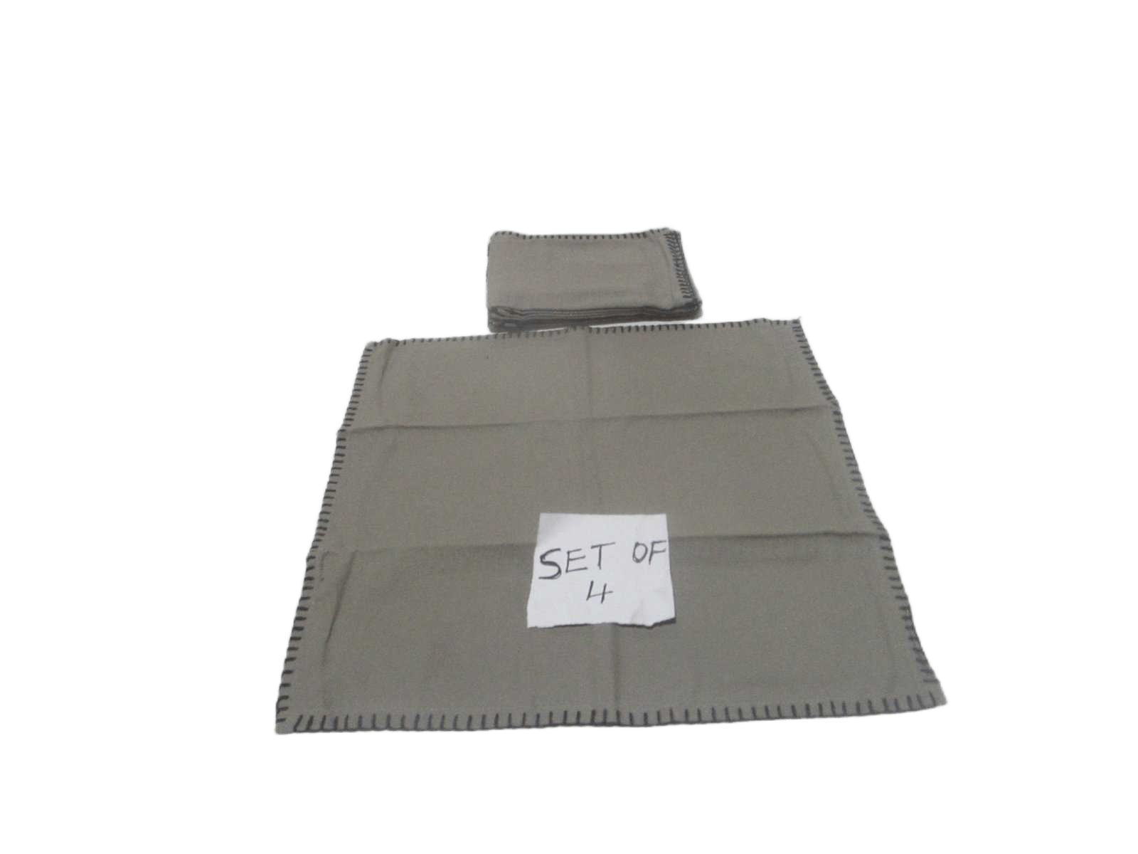 Set Of 4 Napkin 100% Cotton 160 Gsm Bordure Blanket Steach With Card Board 40x40 Ligh