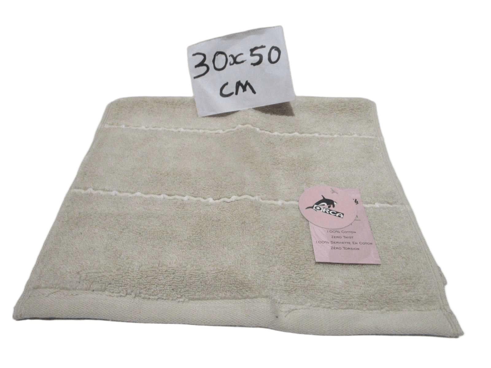 Towel Boston Rib - Plain Dyed Dobbu Terry - Zero Twist Cotton Yarn - Kapoor White Boston Rib Polyester Insert - 500 Gsm - Single Ply