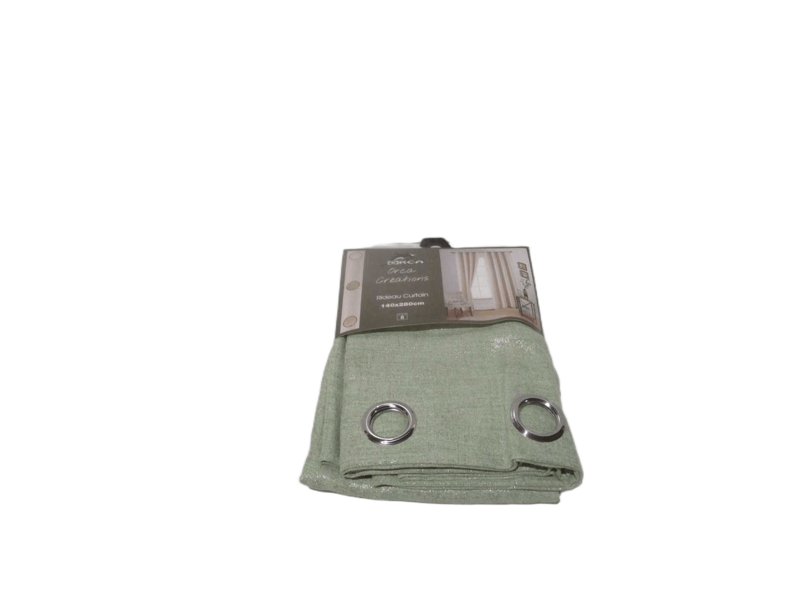 Curtain 140x280 Cm 100% Polyester 8 Ring 70gsm With Packing Hanger