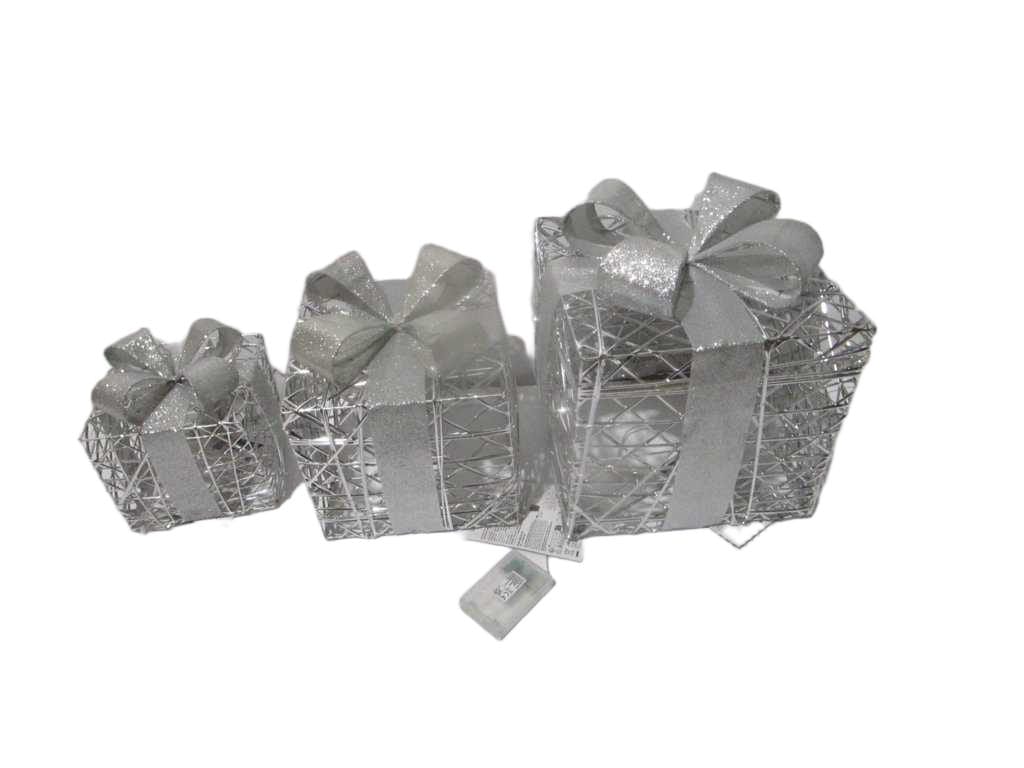 Giftbox Set With Led Silver