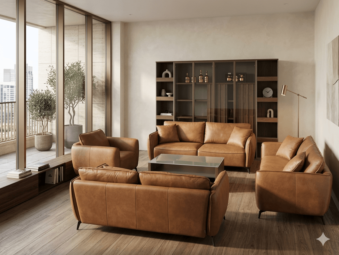Sofa Set 3+2+1 Granada Sahara Santra / Bergen