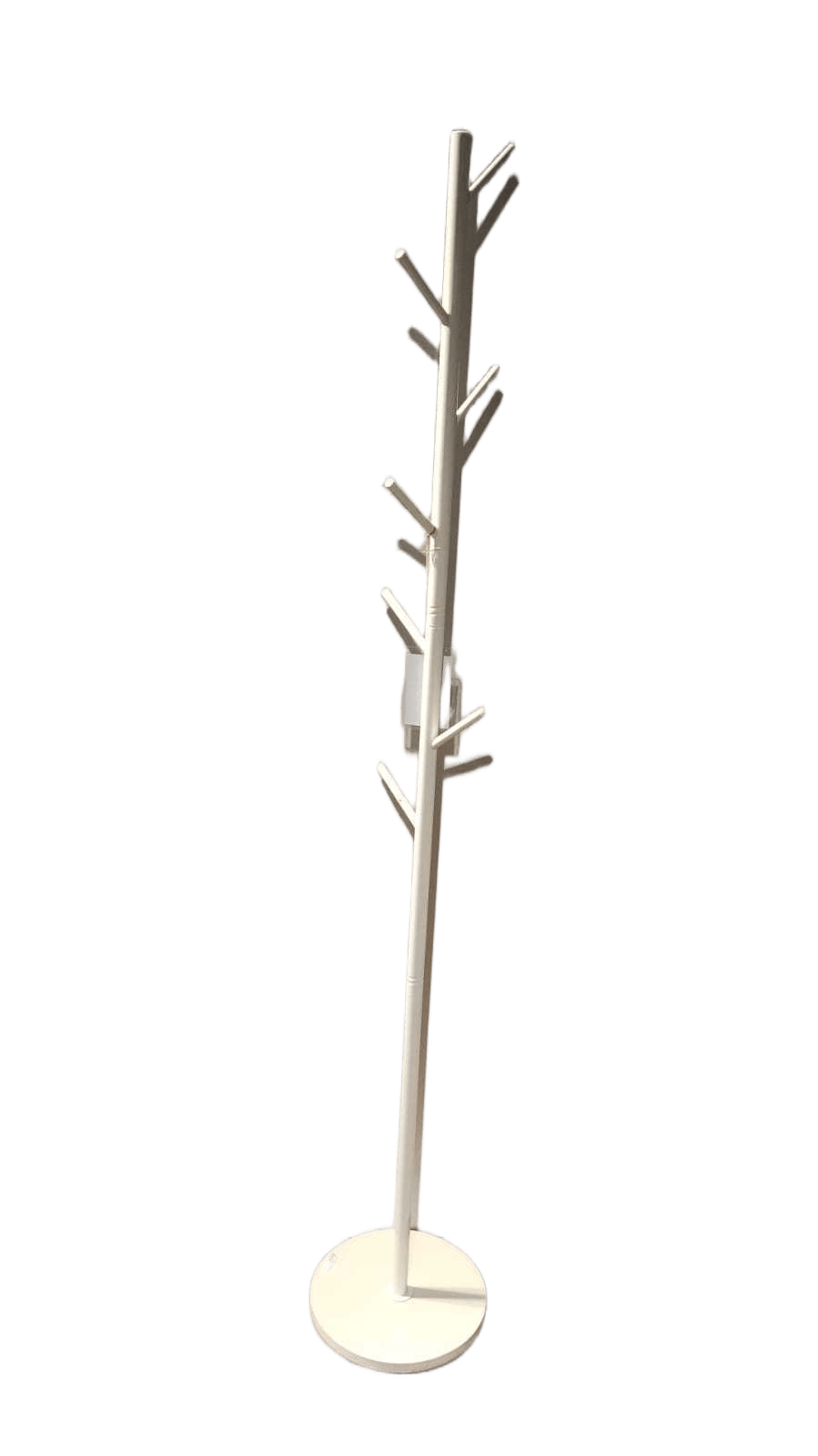 Coat Rack Iron+ceramic Base 7 Hook 25mm Tube Brown Box White 172cmx28