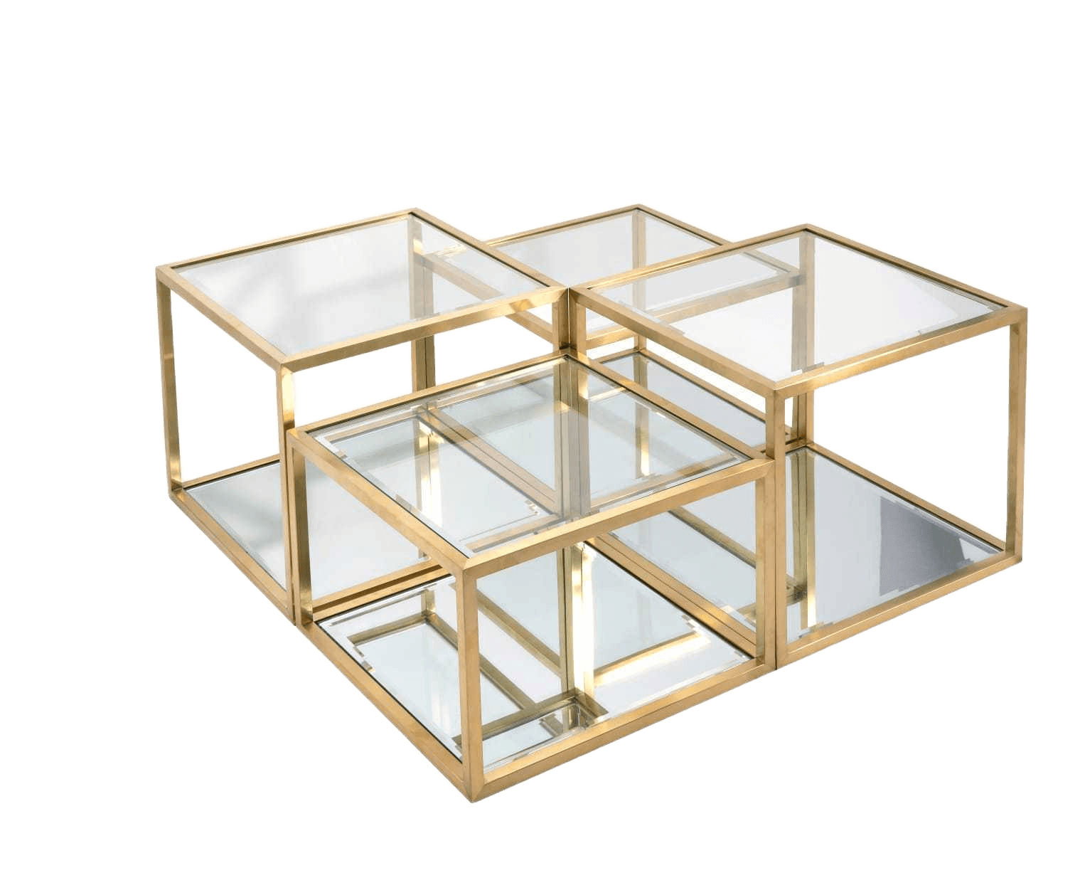 Coffee Table Golden Set Of 4 100*100*45
