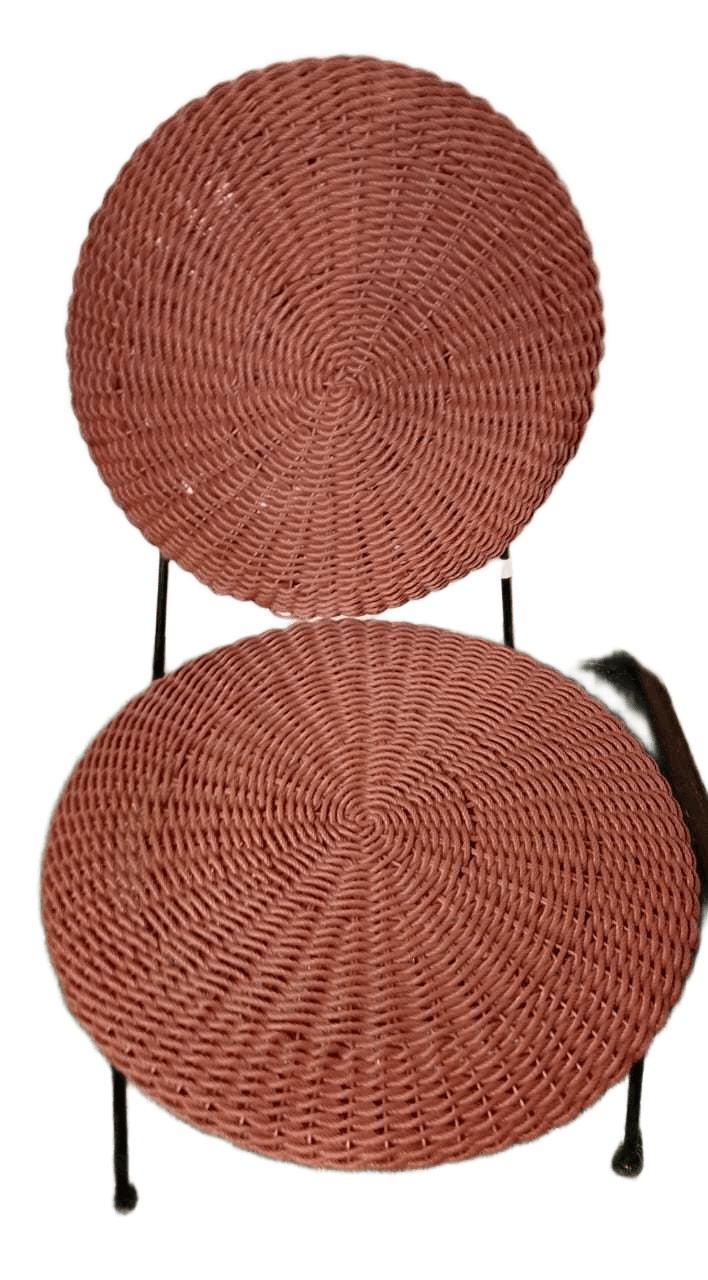 Chair Leisure Steel Frame 13 Mm Black 15pcs/Stack Red Pe 015nw W61xd73xh87cm