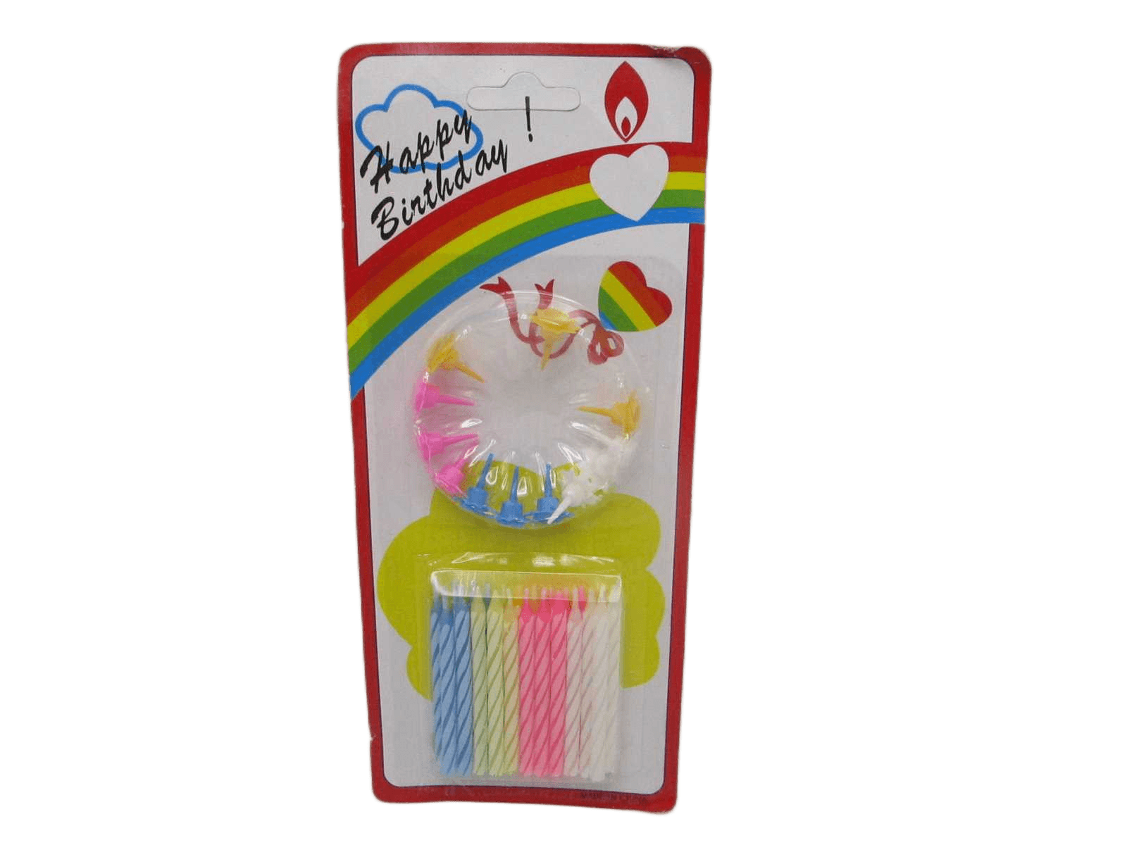 Candle Birthday Blue Yellow Orange White 5.5cm