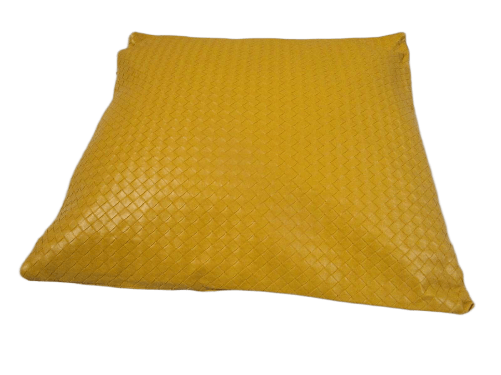 Pillow Cover Thickness 1.1cm Insert:400g Cover:leather Packing: Carton54 Yellow 45*45cm