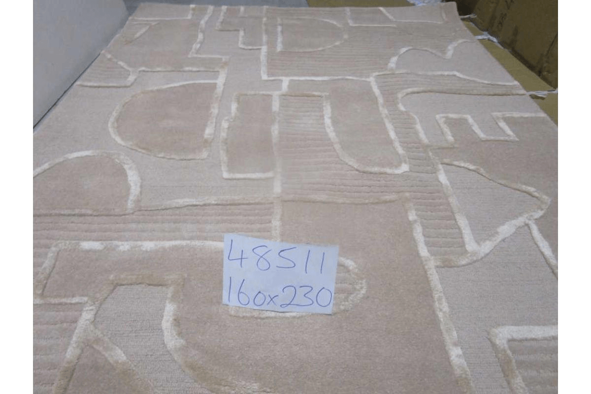 Rug Handtufted Wool And Viscose - Cotton Back