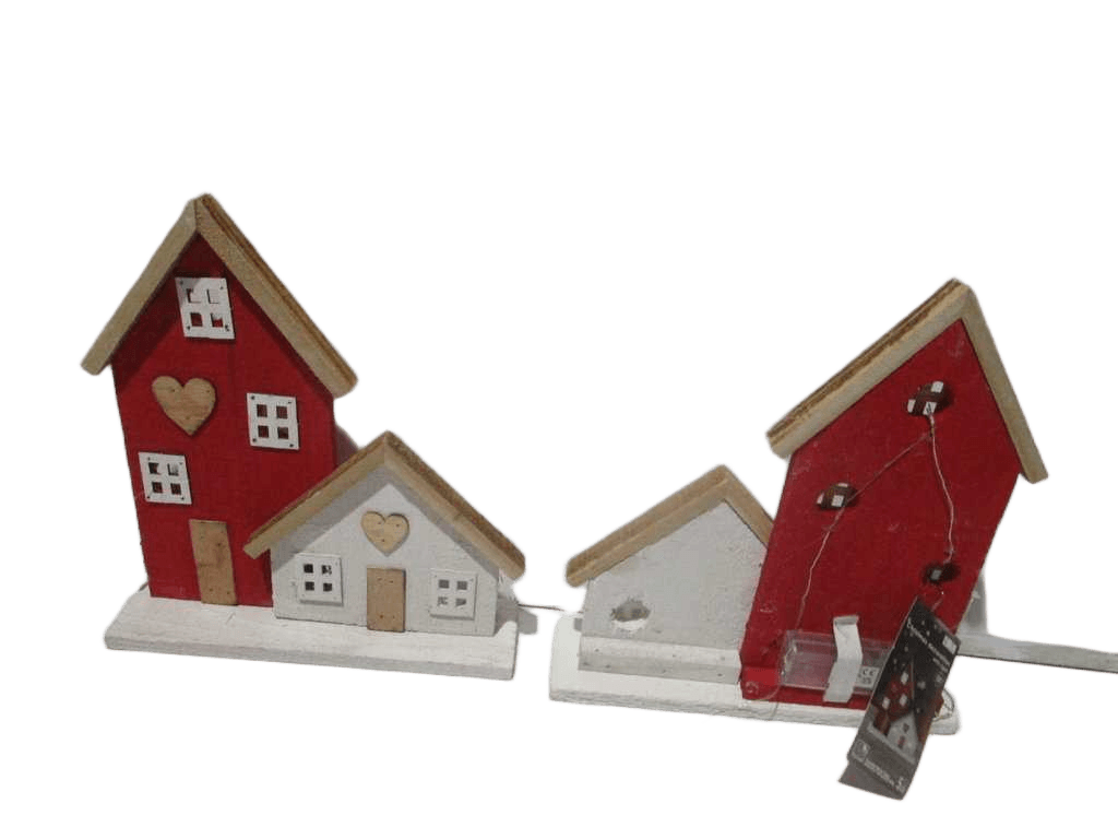 House With Led 28cm Color 2ass