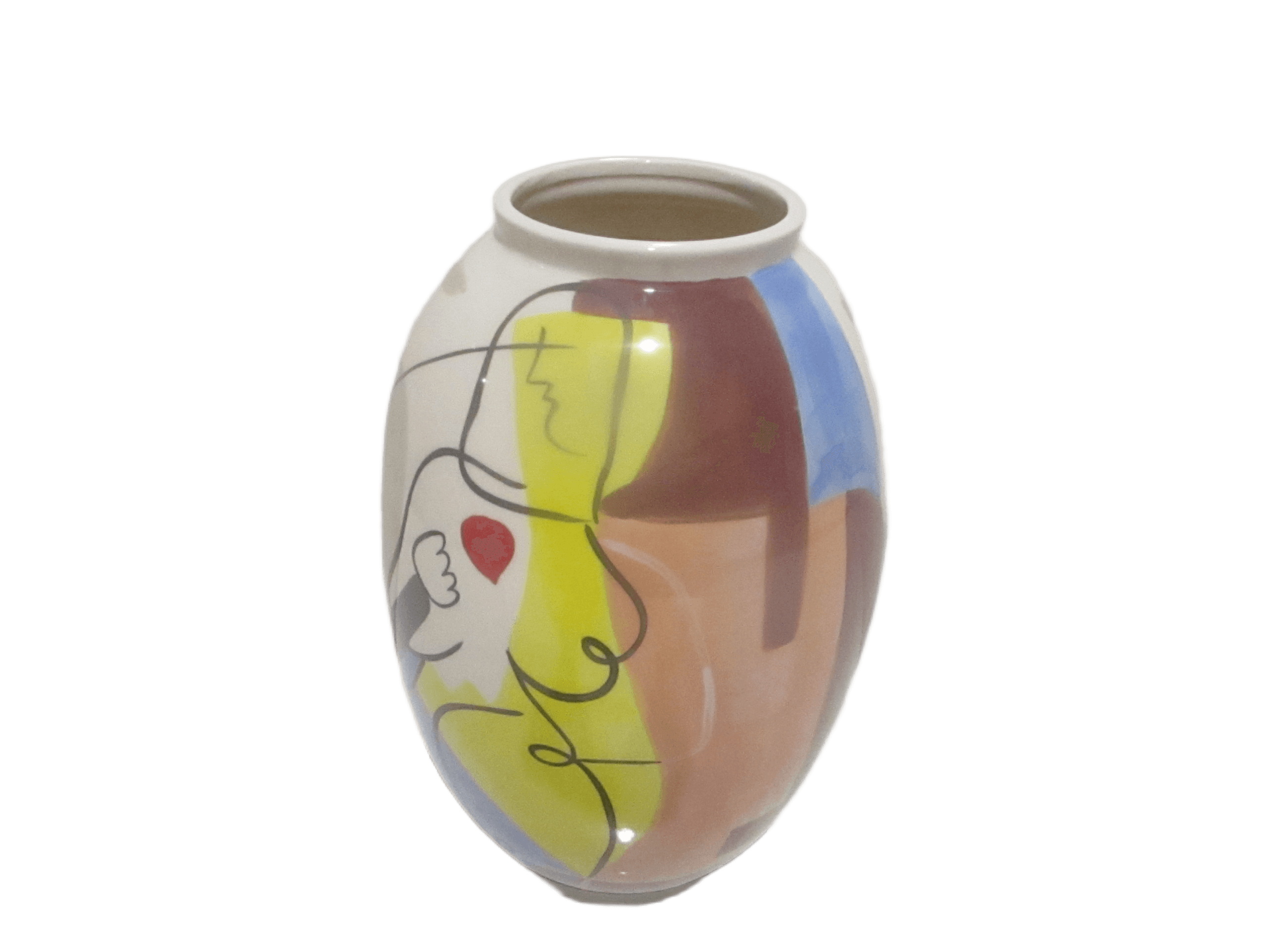 Vase Ceramic Big Hand Painted 24*24*38,5cm