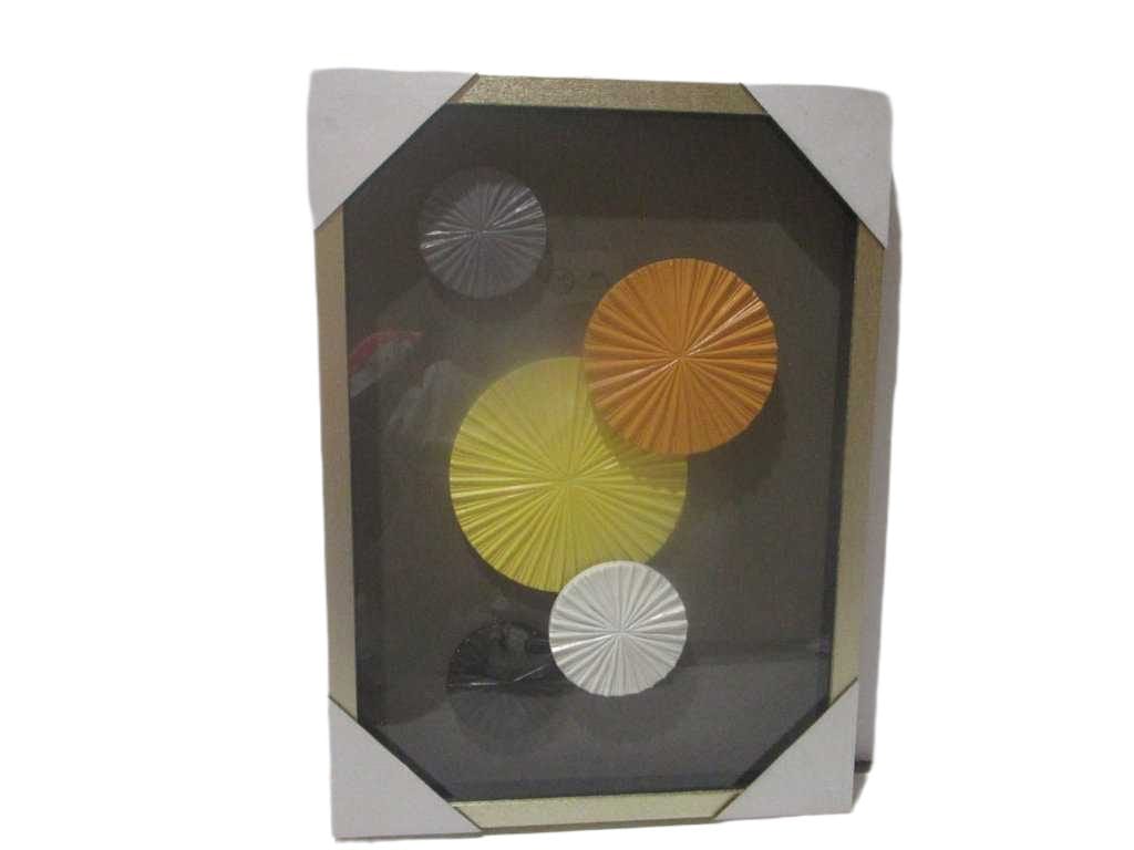 Tableau Gold Wood Frame, Leather Back Gold Frame 55x75