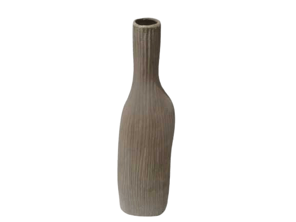 Vase Long Pottery Antique Gold 20,5x13,5x77 Cm