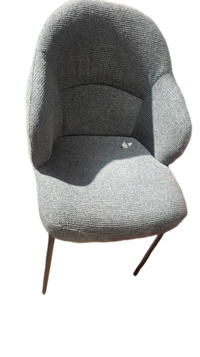 Chair Fabric 530x550x780 Q52-25 Dark Grey + Grey Powder Coated