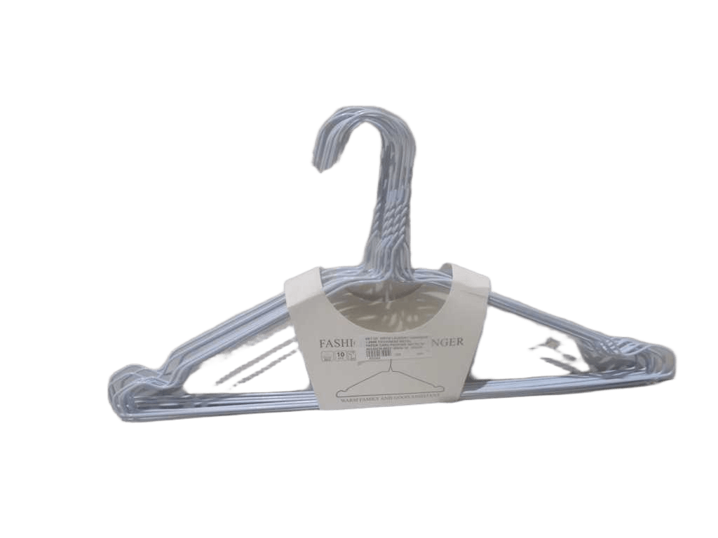 Hangers Et Of 10pcs Laundry 1.9mm Thickness Metal Paper Card Packing White 16'' 40x20cm