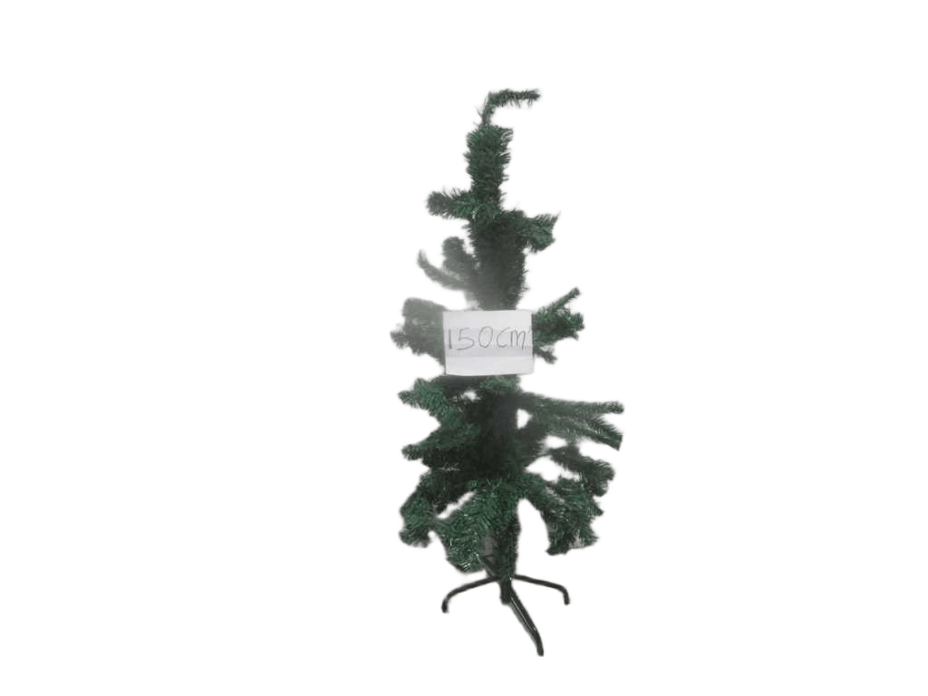 Tree Xmas Wrapped 300tips Steel Foot Base Size: 30cm Green 150cm